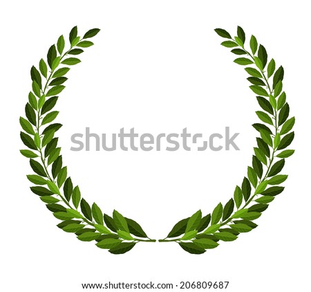 Laurel Wreath Stock Vector 206809687 - Shutterstock