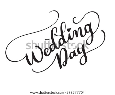 Download Wedding Day Vector Text On White เวกเตอร์สต็อก (ปลอดค่า ...