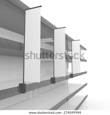 Download Supermarket Shelf Angle Blank Shelfstopper Stock Illustration 274049984 - Shutterstock