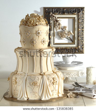 wedding cake - stock photo