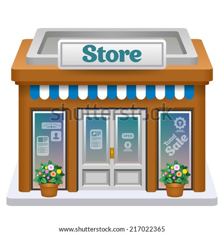 Cute Store Icon Xxl Icon Stock Vector 86751937 - Shutterstock