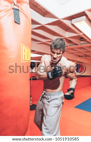 Moorsel, Aalst, Belgium - October 13, 2012 - professional Belgian stuntman Olivier Bisback on training for the next movie