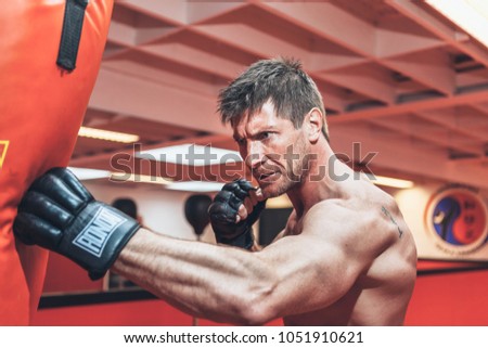 Moorsel, Aalst, Belgium - October 13, 2012 - professional Belgian stuntman Olivier Bisback on training for the next movie