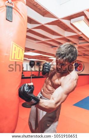 Moorsel, Aalst, Belgium - October 13, 2012 - professional Belgian stuntman Olivier Bisback on training for the next movie