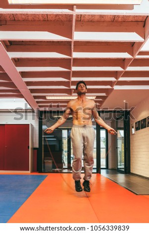 Aalst, Belgium - October 13, 2012: professional stuntman O.B. on training for the next movie