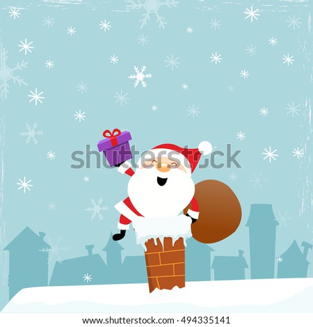 Santa On Chimney