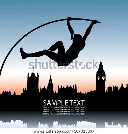 Download Pole Vault Over London Skyline Vector เวกเตอร์สต็อก ...