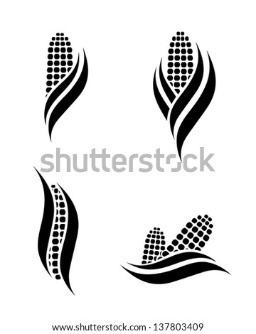 Corn icons - vector illustration