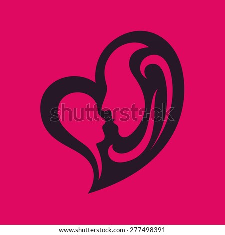 Mother Baby Vector Silhouette Stock Vector 277498391 - Shutterstock