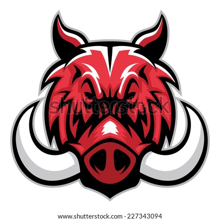 Hog Head Mascot Stock Vector 227343094 - Shutterstock