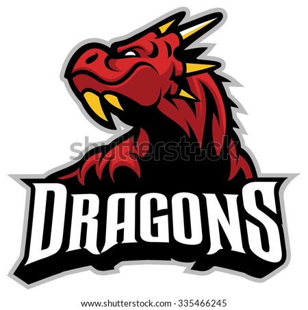Angry Dragon Head Stock Vector 335466206 - Shutterstock