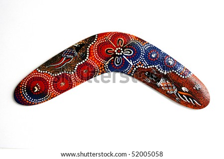 Australian Boomerang Beautiful Design Isolated On Stock Photo 51757381 ...