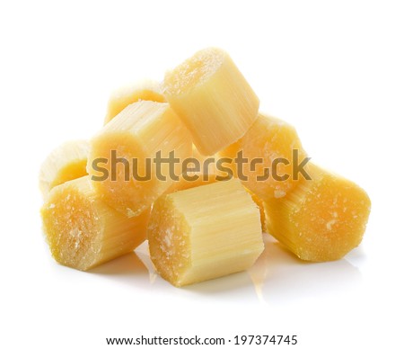 Sugarcane isolated on white background