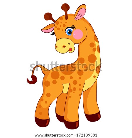 Illustration Little Cute Giraffe Stock Vector 411325282 - Shutterstock