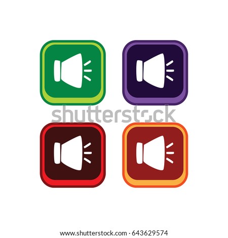 Audio Music Color App Icon Button Stock Vector 643629574 - Shutterstock Audio Music Color App Icon Button Stock Vector 643629574 - Shutterstock