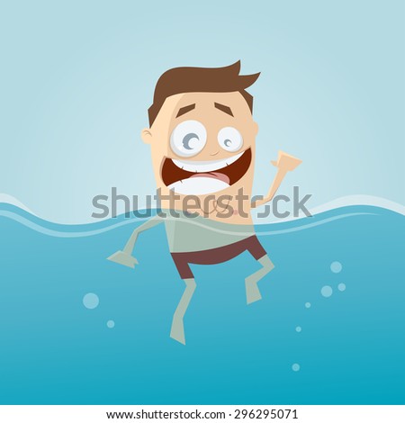 Funny Cartoon Boy Swimmer Swimming Pool Stock Vector 511752397 ...