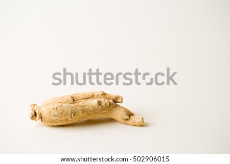 Ginseng root isolated