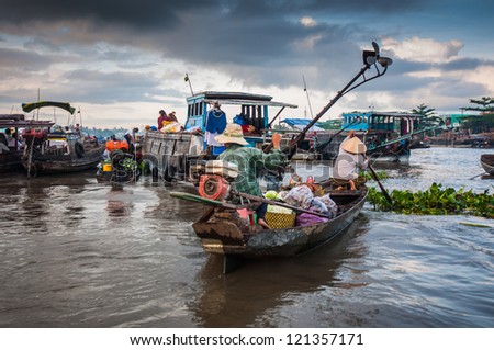 Cai Rang floating market, Can Tho, Vietnam