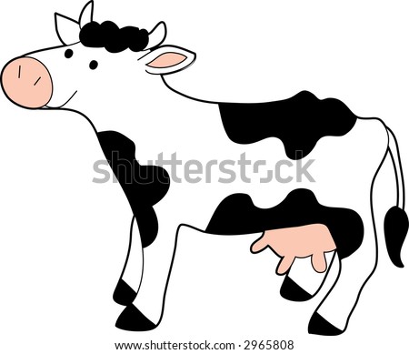 Isolated Image Guernsey Cow On White Stock Vector 2965807 - Shutterstock