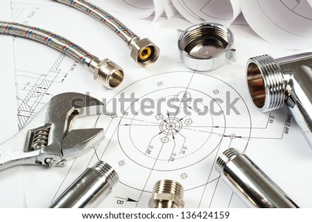 Plumbing And Drawings Are On The Desktop Workspace Engineer Plumbing And Drawings Are On The Desktop Workspace Engineer