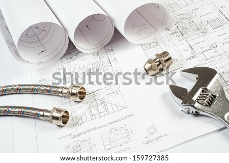 Plumbing And Drawings Are On The Desktop Workspace Engineer Plumbing And Drawings Are On The Desktop Workspace Engineer