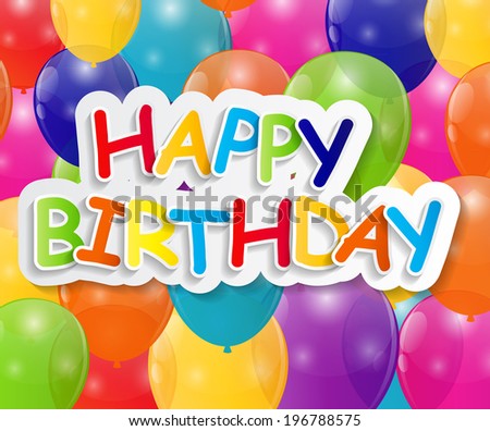 Template Happy Birthday Card Place Text Stock Vector 124835041 ...