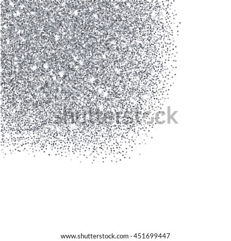 Silver Glitter Texture Corner Border Over Stock Vector 451699447 ...