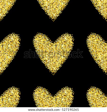 Black Gold Animal Print Heart Surrounded Stock Photo 133750298 ...