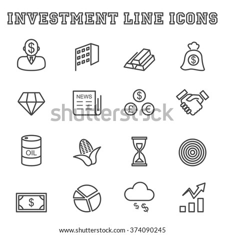 Investment Icons Mono Vector Symbols Stock Vector 184620623 - Shutterstock