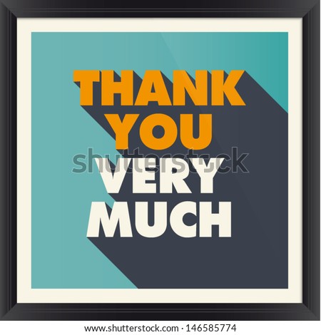 Thank You Card Poster Stock Vector 146585774 - Shutterstock