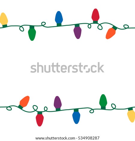 Christmas Lights Seamless String Stock Illustration 534908287 - Shutterstock
