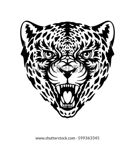 Vector Image Leopard Executed Form Tattoo Stock Vector 74895238 ...