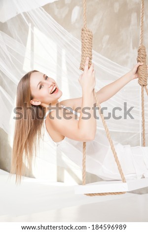 Womans view in swinging Chubby girls tits