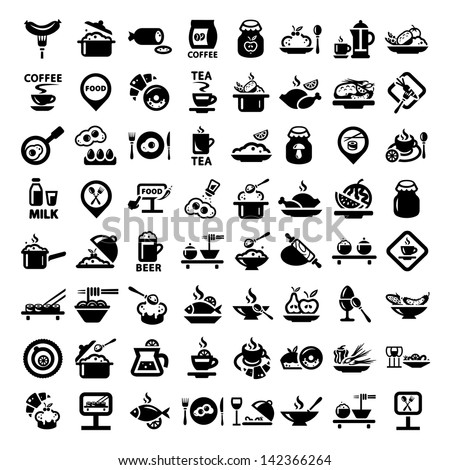 elegant food icons set created mobile stock vector royalty free elegant food icons set created for mobile web and applications