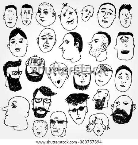 Set Comic Faces Stock-Vektorgrafik (Lizenzfrei) 380757394 – Shutterstock