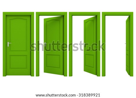 Open Green Door Stock Illustration 318389921 - Shutterstock