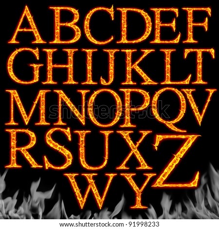 Flaming Letters Stock Photos, Images, & Pictures | Shutterstock
