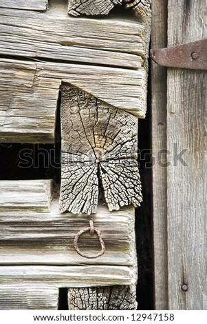 Closeup Dovetail Joint On Wall Old Stock Image Download Now