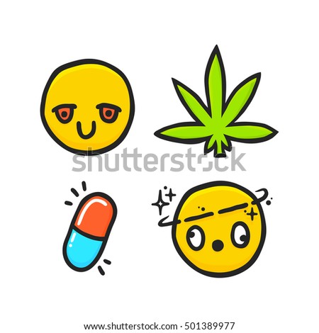 Poker sign and pill emoji