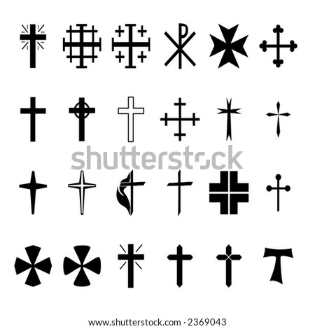 Cross Silhouette Stock Vector 2369043 - Shutterstock