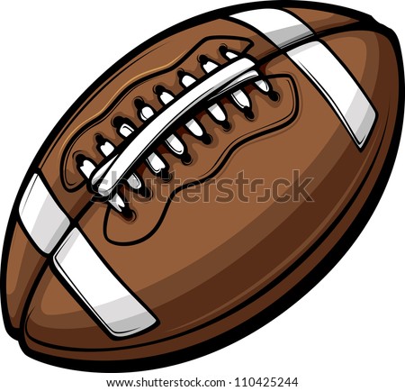 American Football Ball Template Cartoon Vector Stock Vector 110425244