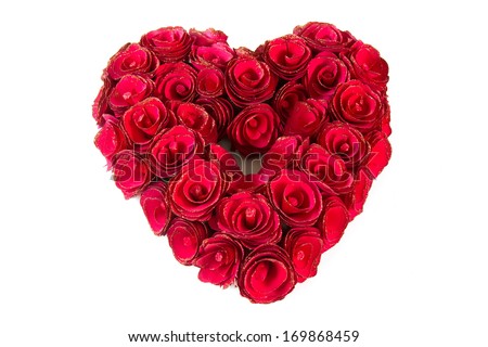 Valentines Day Heart Made Red Roses Stock Photo 170539187 - Shutterstock