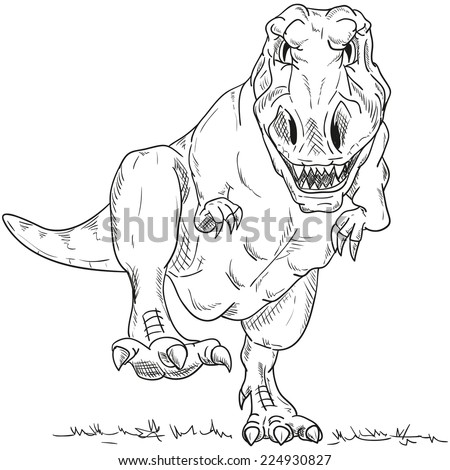 Download Vector Run Dino Trex Isolated On Stock Vector 224930827 ...