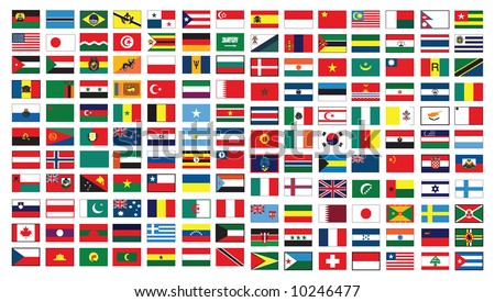 vector of the national flags - stock vector