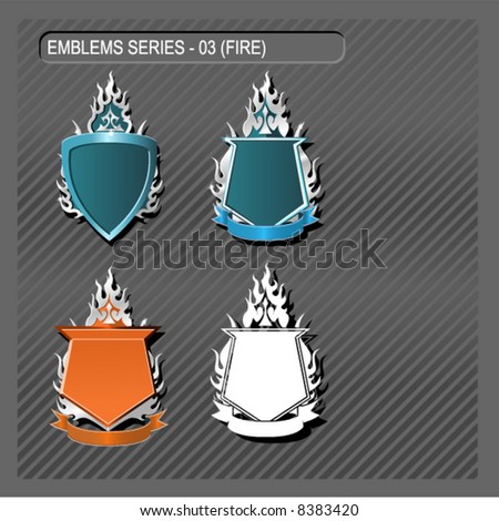 EMBLEMS SERIES 03 - Fire and Flame - stock vector