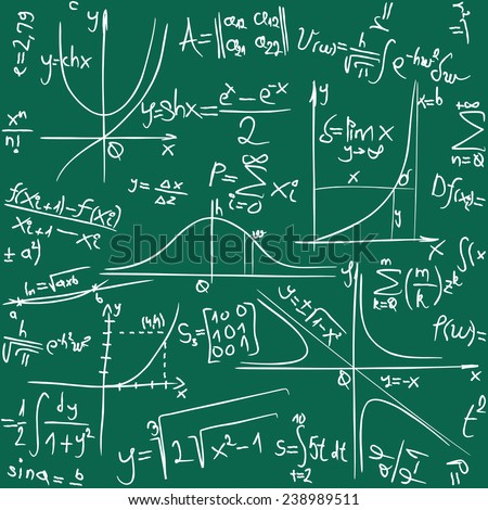 Seamless Background Math Formulas On Blackboard Stock Vector 77335711 ...