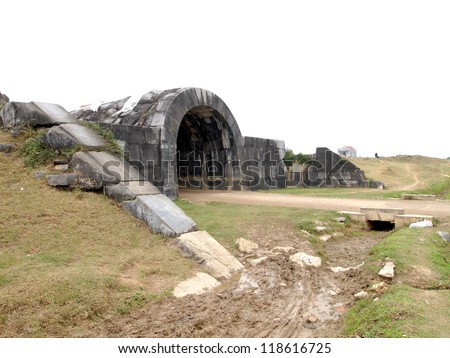 West Gate, Citadel of the Ho Dynasty in Thanh Hoa, Vietnam - a UNESCO World Heritage Site