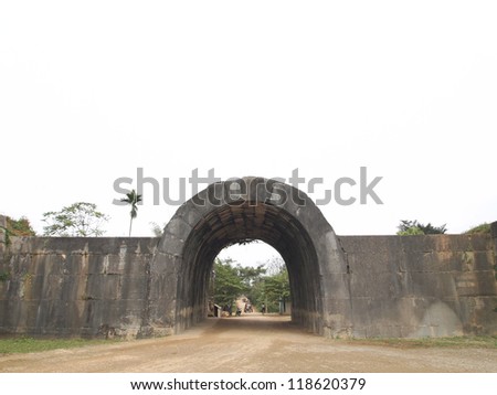 East Gate, Citadel of the Ho Dynasty in Thanh Hoa, Vietnam - a UNESCO World Heritage Site