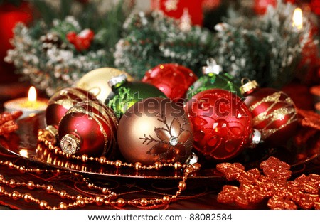 Beautiful Christmas Ornaments beautiful christmas ornaments table decoration stock photo Beautiful Christmas Ornaments beautiful christmas ornaments table decoration stock photo