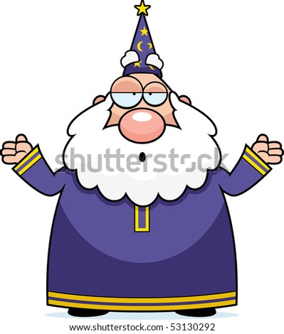 Cartoon Wizard Angry Expression Stock Vector 53130295 - Shutterstock